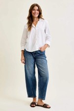 Judy Blue High Waist Rigid Magic Barrel with Dart Detailing Jeans Style 881152
