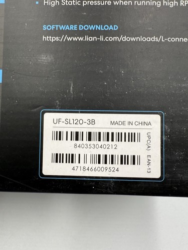 Lian Li UNI FAN SL120 RGB 120mm - 3 Pack BLACK - Picture 2 of 2