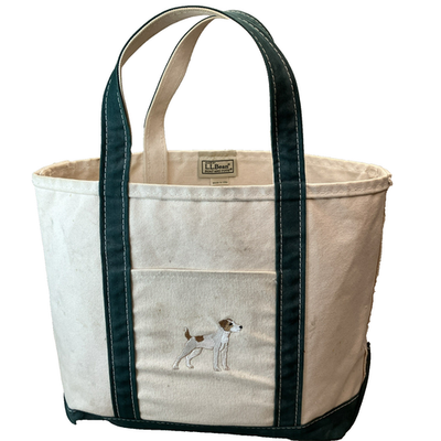 LL Bean Boat And Tote Bag Jack Russell Terrier Embroidered Dog
