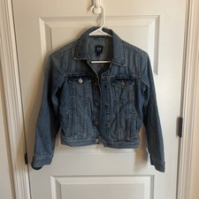 Gap Kids Blue Denim Jacket Size L Classic Everyday Jean Jacket