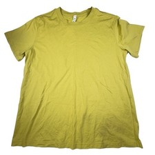 lululemon athletica Shirt Women 6 Yellow Cotton Yoga Tee Activewear Gym Running