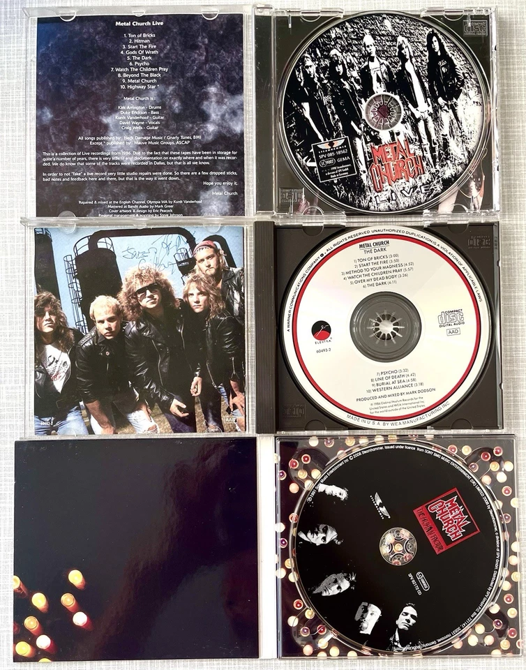 METAL CHURCH LIVE THE DARK HUMAN FACTOR 3 CD SAMMLUNG 80S metal testament saxon - Bild 2 von 4