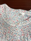 Aria nightgown small s gown cotton blend knit white Pink  floral  Pit 18 40L Euc — photo 2