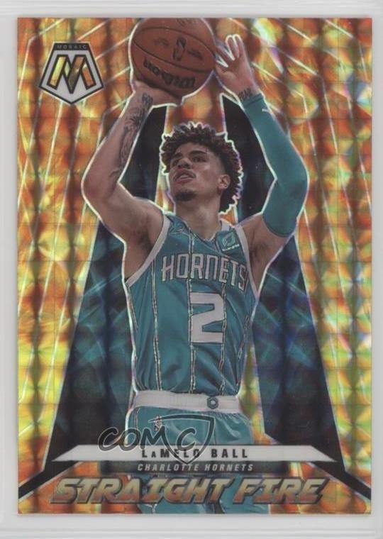 2021-22 Panini Mosaic Straight Fire LaMelo Ball #12 1e6a