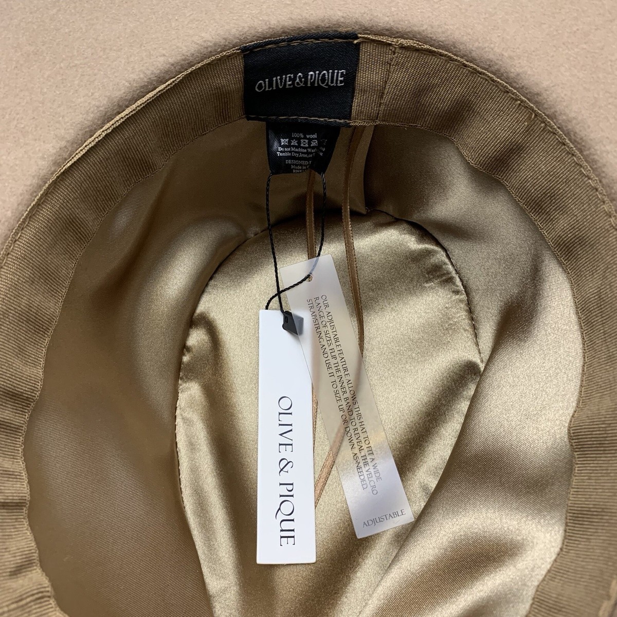 Free People x Olive & Pigue fedora Fido | Olive Green Wool Fedora Hat With Band | In stock  main image 4