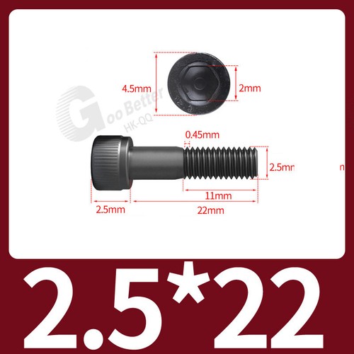 M2 M3 M4 - M12 High Tensile 12.9 Cap Head Allen Bolts Self Colour Socket Screws - Picture 9 of 232