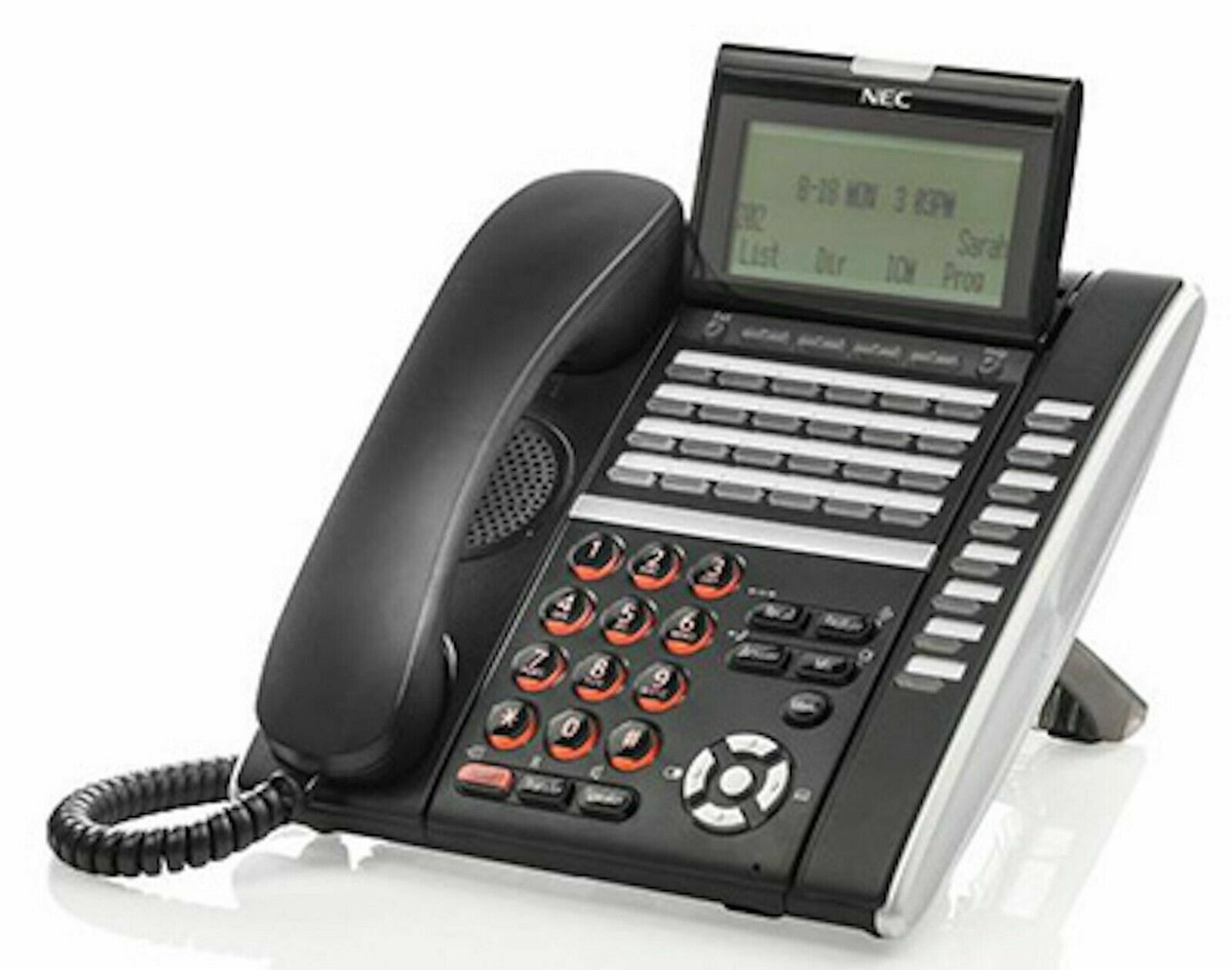 NEC DT800 ITZ-24D-3A(BK)Tel Phone with 8LK-ZA(BK) DSS