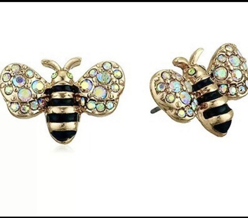 🐝Betsey Johnson Women's Bee Stud Earrings 🐝 - Picture 2 of 6