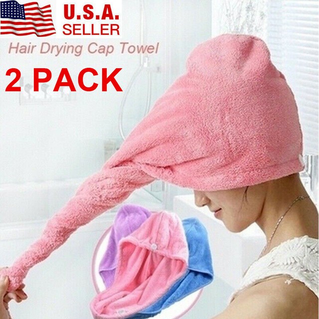 Textile Bathing Microfiber DrY Turban Hair Towel Hat Cap Shower Hat Bath Towel