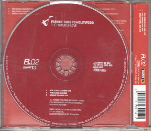 Frankie Goes to Hollywood  CD-SINGLE THE POWER OF LOVE   ©  ROB SEAGLE CLUB MIX  - Bild 2 von 2