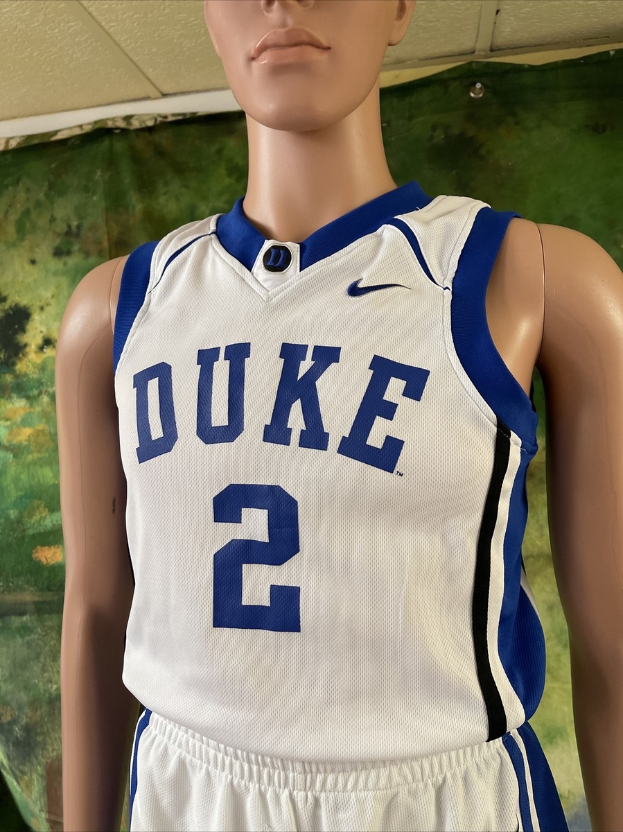 Nike Duke Blue Devils basketball uniform white #2 mismatch S / XL
