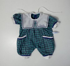 vêtement vintage pour poupée Corolle: combi à carreaux