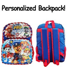 Blue Paw Patrol backpack Name can be added 