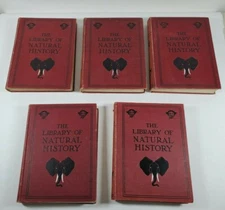 1906 The Library of Natural History Embracing Living Animals Book 5 Vol Set HC