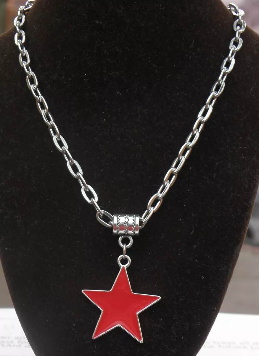 Red Star Pendant Necklace 20