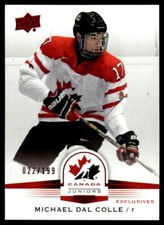 2014-15 Upper Deck Team Canada Juniors Exclusives Michael Dal Colle 022/199