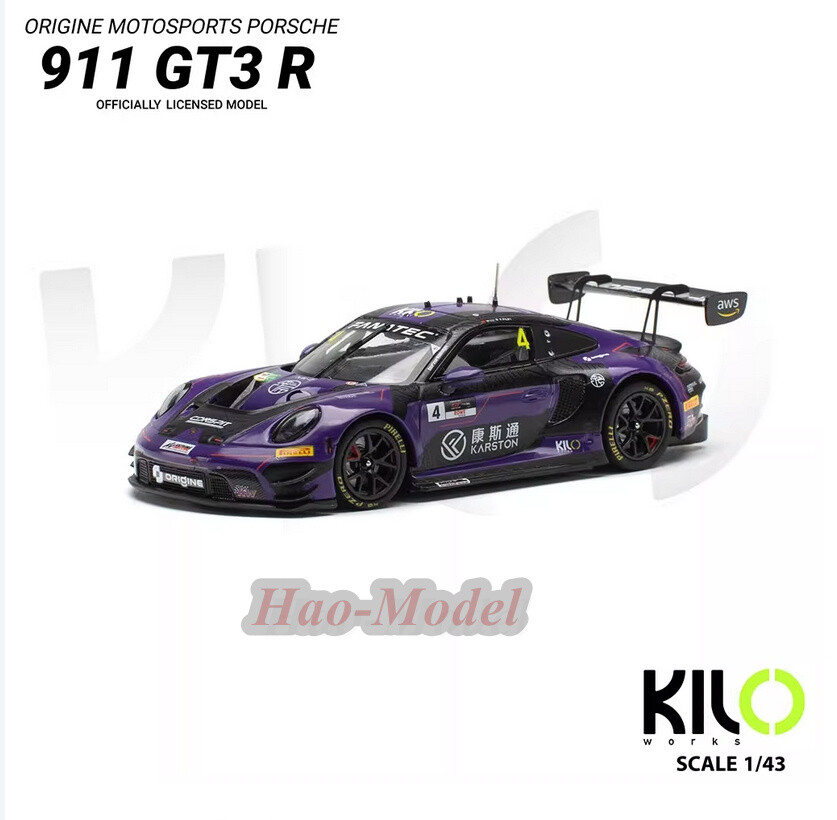 KILOworks ORIGINE 1:43 Porsche 911 GT3R Alloy Model Car Diecast