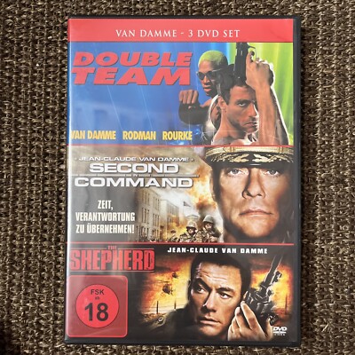Set 3 Dvds Van Damme  Double Team Second Command The Shepherd 