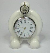Art Deco WHITE Ceramic, china Pocket watch stand holder display stand (2 colours