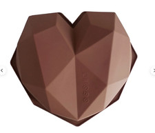 BREAKABLE HEART MOLD (Brown), Large Heart Chocolate Mold, Valentines Day Baking,