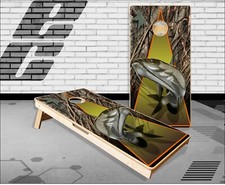 Catfish Camo Triangle Cornhole Boards Bean Bag Toss Game