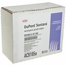 Contec AC9165 DuPont Sontara White Aircraft Wipe in Pop-up Dispenser (100 Wipes)