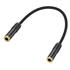 6.35mm to 6.35mm Female Audio Extension Cable for Amplifier Keyboard Guitar 0.5m
