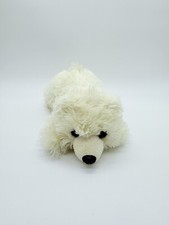 Aurora Polar Bear Plush 8.5  Laying Down Stuffed Animal Toy Cream 2020