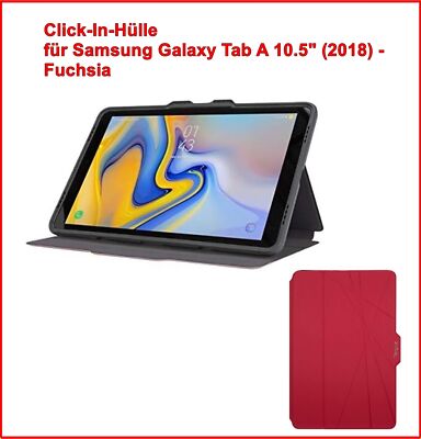 Click-In-Hülle für Samsung Galaxy Tab A 10.5'' (2018) ipad Tasche Fuchsia #T-5