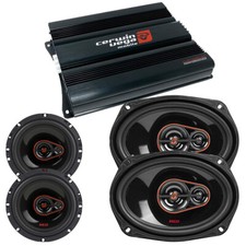 Cerwin Vega Amplifier + Front/Rear Coax Car  ...