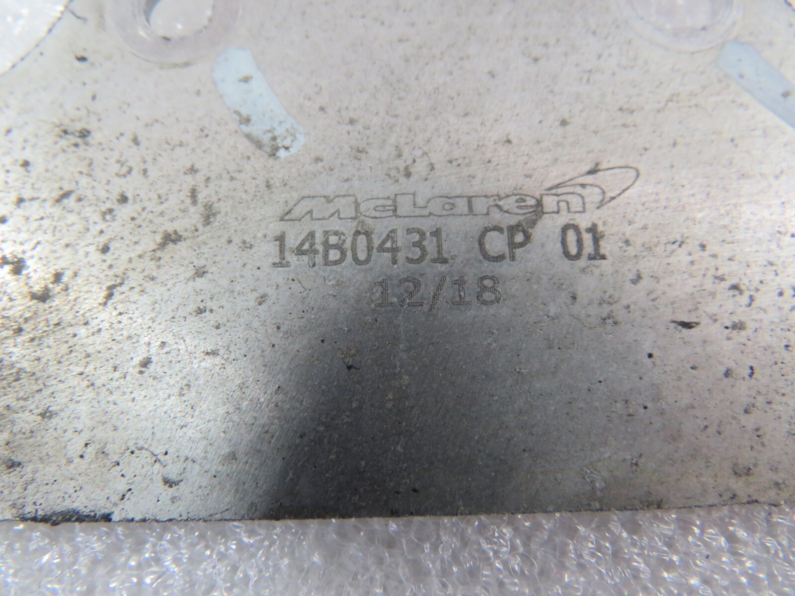 Mclaren 720S, Front Ball Joint Heat Shield, Used, P/N 14B0431CP