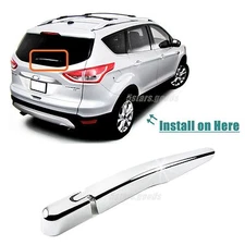 Accessories Chrome Rear Wiper Covers Trims For 2013-2019 Ford Escape SUV