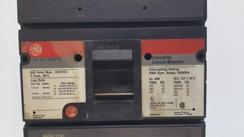 GE TJ4VF26 3 POLE 600 AMPS CIRCUIT BREAKER T4VT MICRO VERSA TRIP - Picture 3 of 15