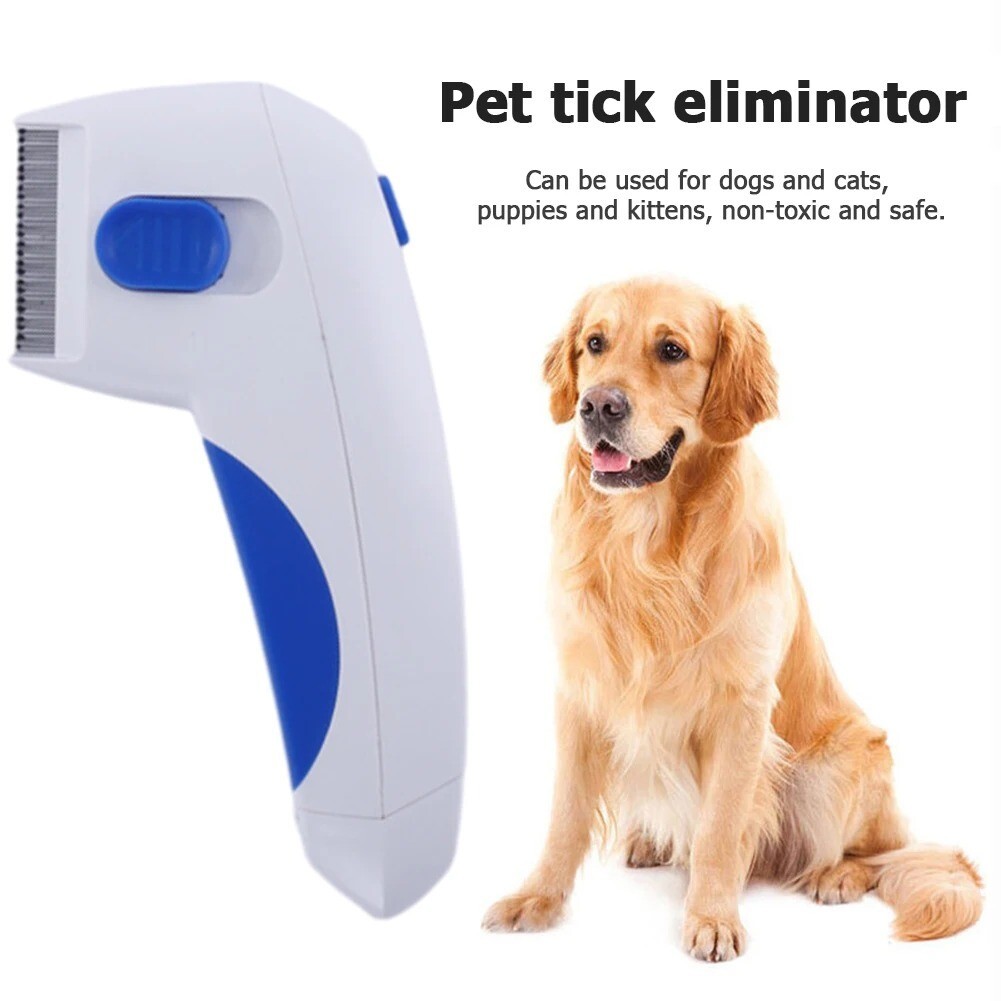 Electric Flea Zapper Lice Remover Hair Comb Brush for Pet Ca