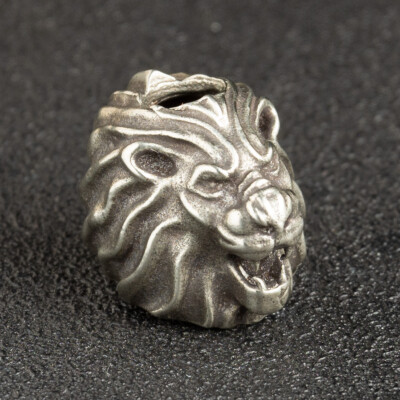 Lion Head Paracord Beads Lanyard Bead Brass,White Copper