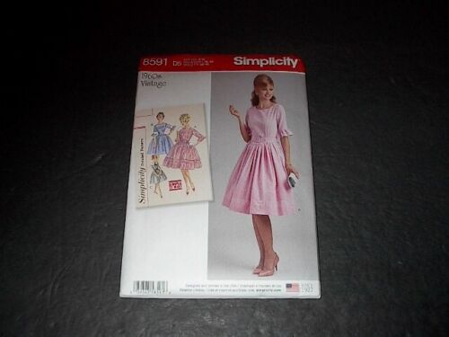 Simplicity Pattern 8591 Misses' Vintage 1960er Jahre Kleid mit Full Swing Rock 4 ~ 12 UNC - Bild 1 von 3