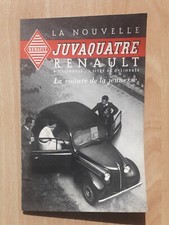 Renault Juvaquatre, prospectus de 1938, catalogue publicité brochure dépliant
