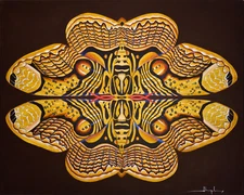 Alex Nizovsky — BRAHMAEA MOTH — Modern Biology Art Photorealism Painting 30"x24"