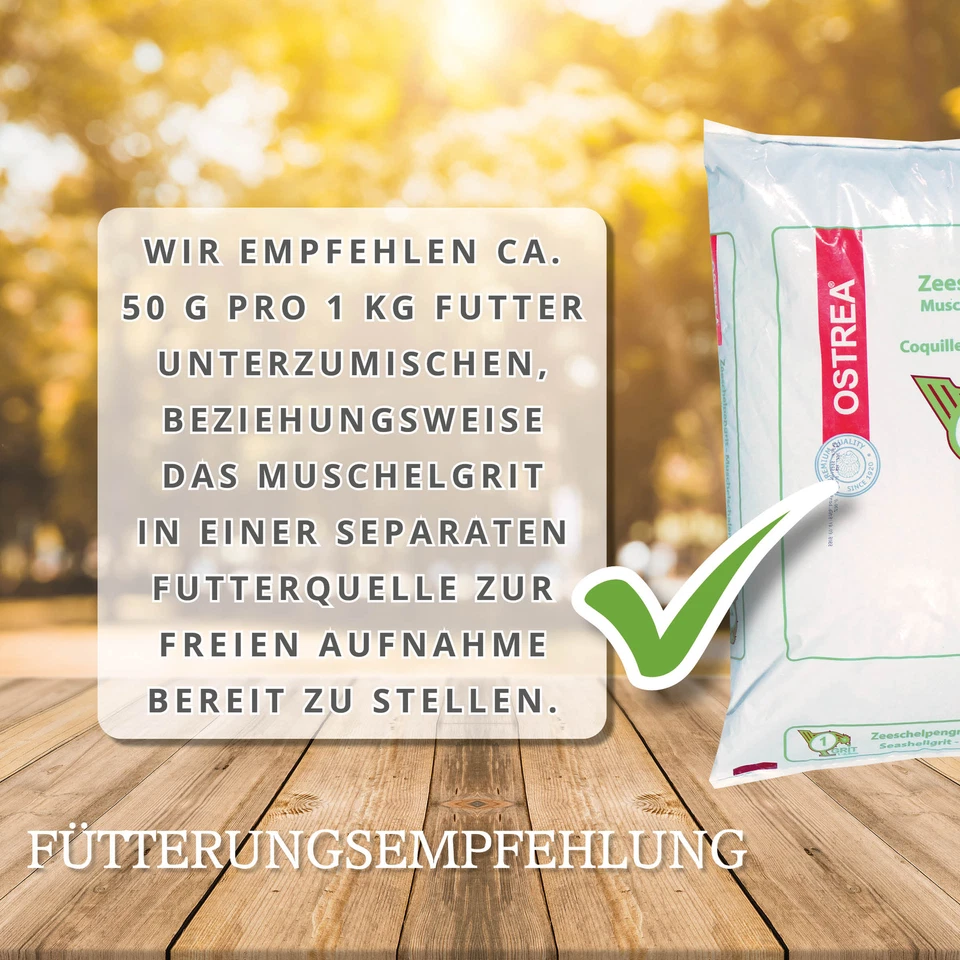 Muschelgrit Muschelschrot Hühnergrit - Ostrea 1-2,5 mm 25kg Muschelschalengrit - Bild 4 von 4