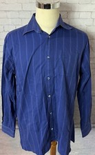 Ted Baker Blue Striped Long Sleeve Button Up Shirt Men s Size 16