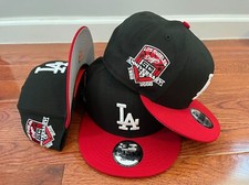 Los Angeles Dodgers New Eran MLB 50th Anniversary 9Fifty Snapback Hat Black/Red
