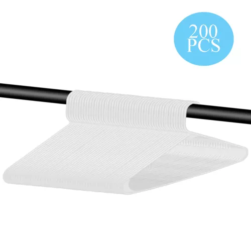 100/200/300/400PCS Velvet/Plastic Hangers Non-Slip Flocked Clothes Hangers 360° - Picture 43 of 60