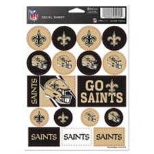 New Orleans Saints 5 x 7 Sticker Sheet Free Shipping