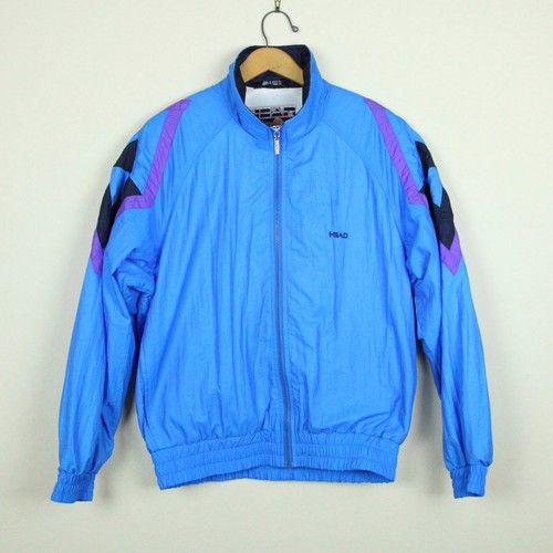 Vintage 80s 90s Nylon Windbreaker Track 