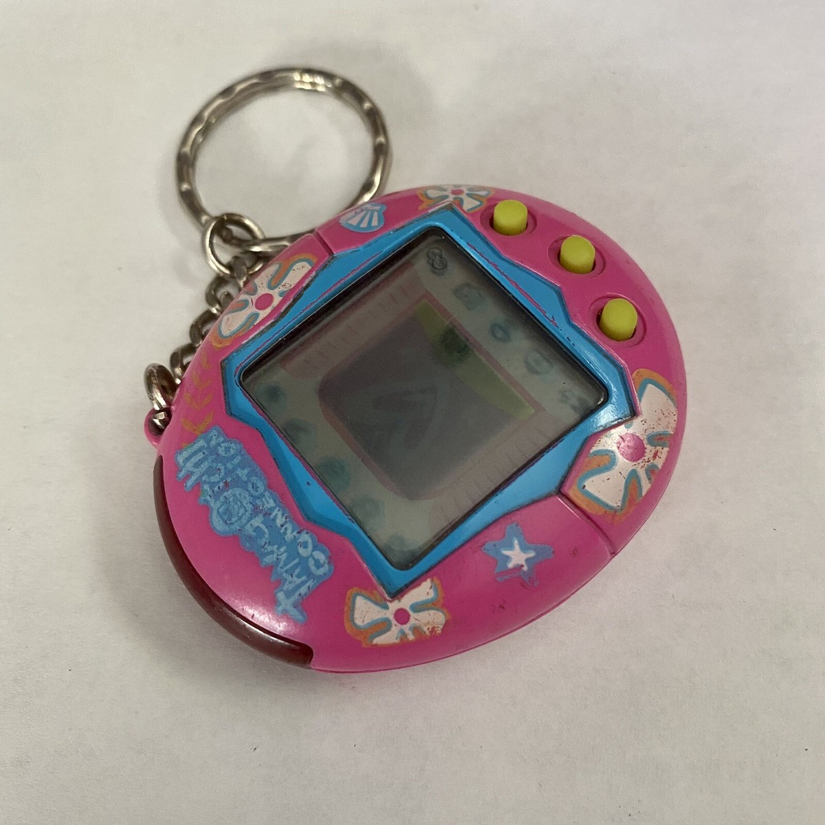 【玩具】 Tamagotchi Connection 2004年製 海外版 レア ✨ Tamagotchi Connection V2 2004 Pink w/ Blue Trim Hawaiian