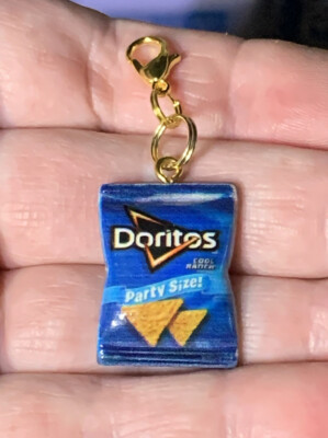 Ranch Doritos Chips Bag Zipper Pull & Keychain Add On Clip!!