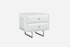 27 X 20 X 23 White Chrome Nightstand Ebay