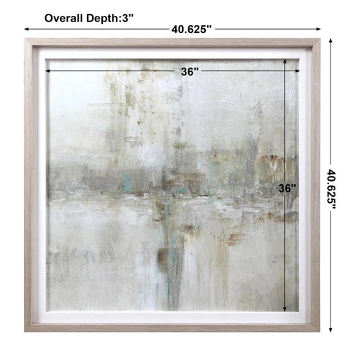 Uttermost Essence Modern MDF Wood and Paper Abstract Framed Print in Gray - Picture 6 of 6