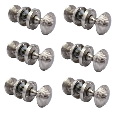 Satin Nickel Runde Türklinken - Schilf Innengriffe für Einsteckschlösser