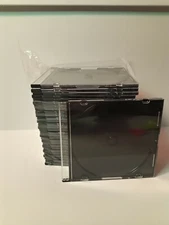 Lot Of 29 Slim Line Jewel Cases Black/Clear (El)